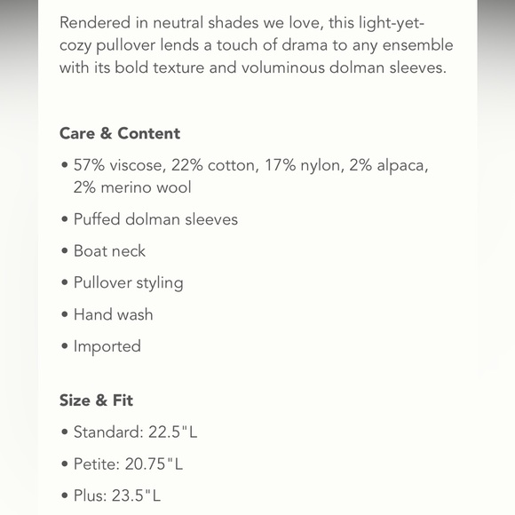 ✨ Anthropologie Karla Boat Neck Sweater Sz S - Picture 8 of 8